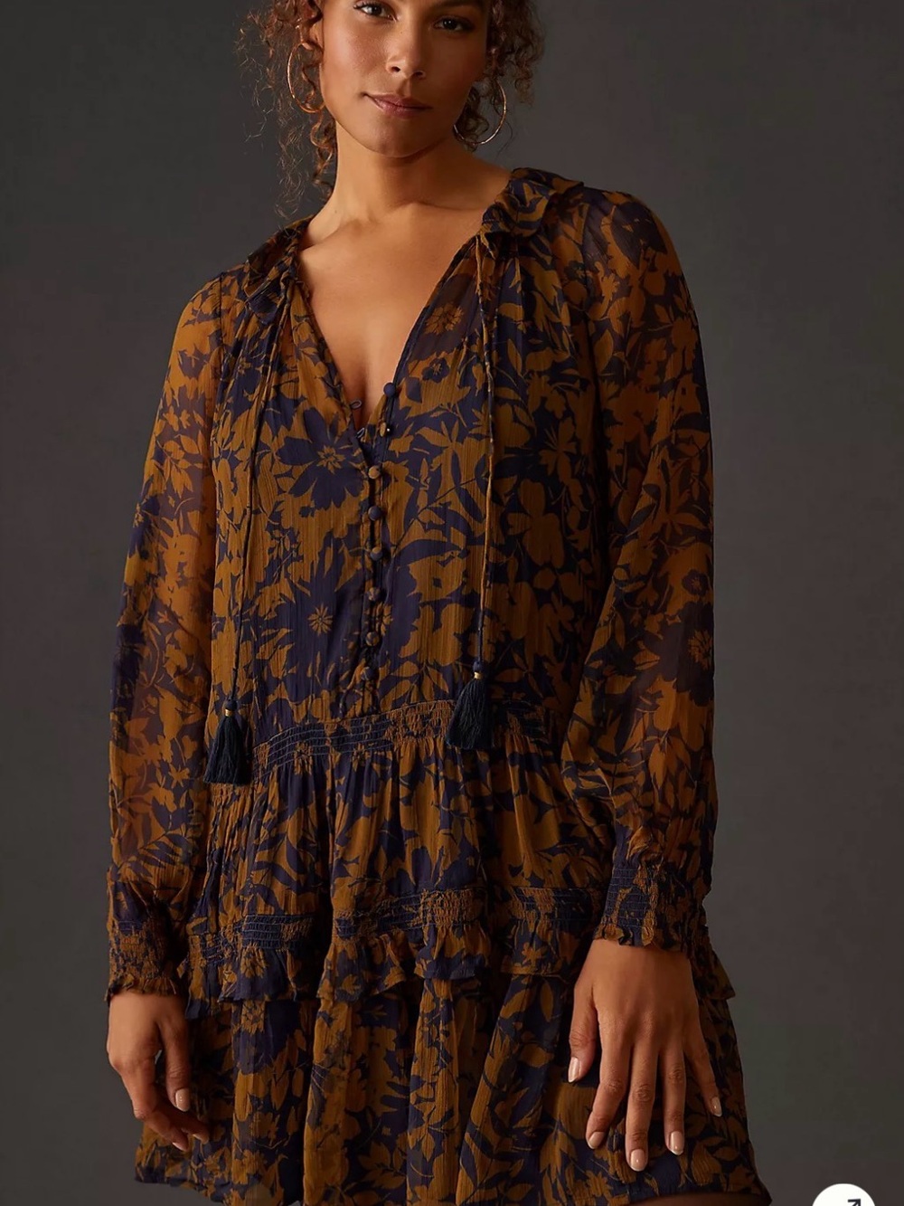 The Marais Printed Chiffon Mini Dress